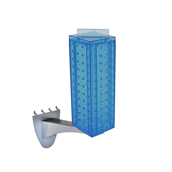 Four-sided 4"W x 12"H Pegboard Tower W/ Extension Rod